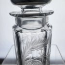 Cut glass covered jar with sterling lid Antique