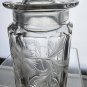 Cut glass covered jar with sterling lid Antique