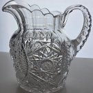 ABP cut glass pitcher American brilliant blown blank Bob5