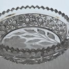 ABP cut glass 2 handled. dish American brilliant period 1886 -1915 bob61