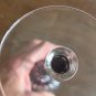 SIGNED Val st Lambert Amethyst Hand Cut to clear wine glass