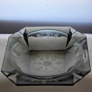 Bryce charcoal hand cut glass ashtray
