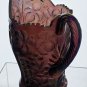 L.E Smith Glass carnival purple Tiger lily pitcher