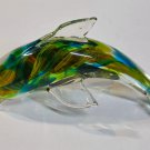 Art glass Dolphin rainbow