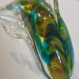 Art glass Dolphin rainbow