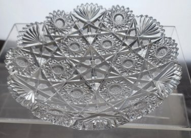 ABP cut glass dish antique crystal Flashy