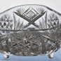 ABP cut glass Fry triangle bowl American
