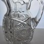 Signed Clark cut glass pitcher American brilliant blown blank Bob6