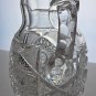 Signed Clark cut glass pitcher American brilliant blown blank Bob6