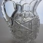 Signed Clark cut glass pitcher American brilliant blown blank Bob6