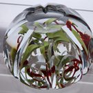 Hand crafted art glass paperweight Signed Hand crafted art glass paperweight Signed