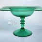 Green glass compote Glows