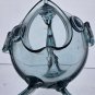 Vintage Opened mouth blueish art glass fish