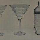 Martini and Shaker glass drink 3 piece set