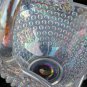 L.E Smith Glass scoloped opalescent hobnail basket
