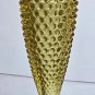 2 .L.E Smith Glass yellow HOBNAIL bud vase