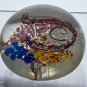 Art glass Horse Shoe with initials "P.C" paperweight,