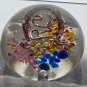 Art glass Horse Shoe with initials "P.C" paperweight,