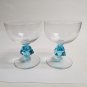 Bryce Aquarius dessert blue Crystal 2 piece's