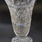 Waterford CUT GLASS signed gegorgan vase footed old cut in Ireland