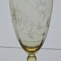 Lancaster Glass Co. Yellow Jubilee water goblet Pair
