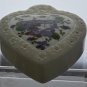 Fenton milk glass heart painted divided dish