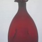 Blenko Ruby red triple pinched Glass decanter