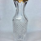 Hand cut glass Kldkotschnik vase Gold band