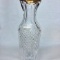 Hand cut glass Kldkotschnik vase Gold band