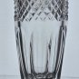 Hand cut glass Kldkotschnik vase Gold band