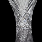 ABP Cut glass corset vase antique