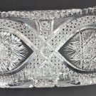 ABP American Brilliant Period Cut Glass crimped bread tray Antique