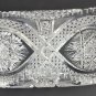 ABP American Brilliant Period Cut Glass crimped bread tray Antique