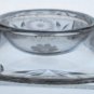 Cut glass chip and dip bowl