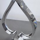 Optical clear Crystal Spade shape sculpture signed Peter ORourke