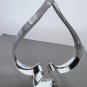 Optical clear Crystal Spade shape sculpture signed Peter ORourke