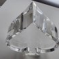 Optical clear Crystal Spade shape sculpture signed Peter ORourke