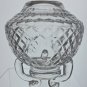 Hand cut glass rose globe one of a kind