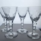 4 piece Duncan Miller Cut glass Splendor tall sherbet Crystal Made in USA