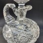 Hand Cut Glass ABP handled squat Decanter