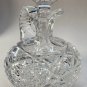 Hand Cut Glass ABP handled squat Decanter