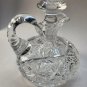 Hand Cut Glass ABP handled squat Decanter