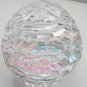 Hand cut glass honeycomb paperweight, 32% lead crystal Signed