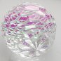 Hand cut glass honeycomb paperweight, 32% lead crystal Signed