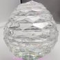 Hand cut glass honeycomb paperweight, 32% lead crystal Signed