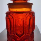 LE Smith glass Red moon and stars large canister