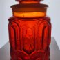 LE Smith glass Red moon and stars large canister