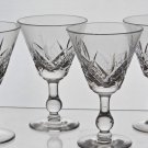 4 Signed Hand Cut Glass Sherry Glengarry Cambridge Stuart