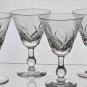4 Signed Hand Cut Glass Sherry Glengarry Cambridge Stuart