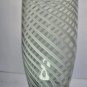Art glass white swirl vase